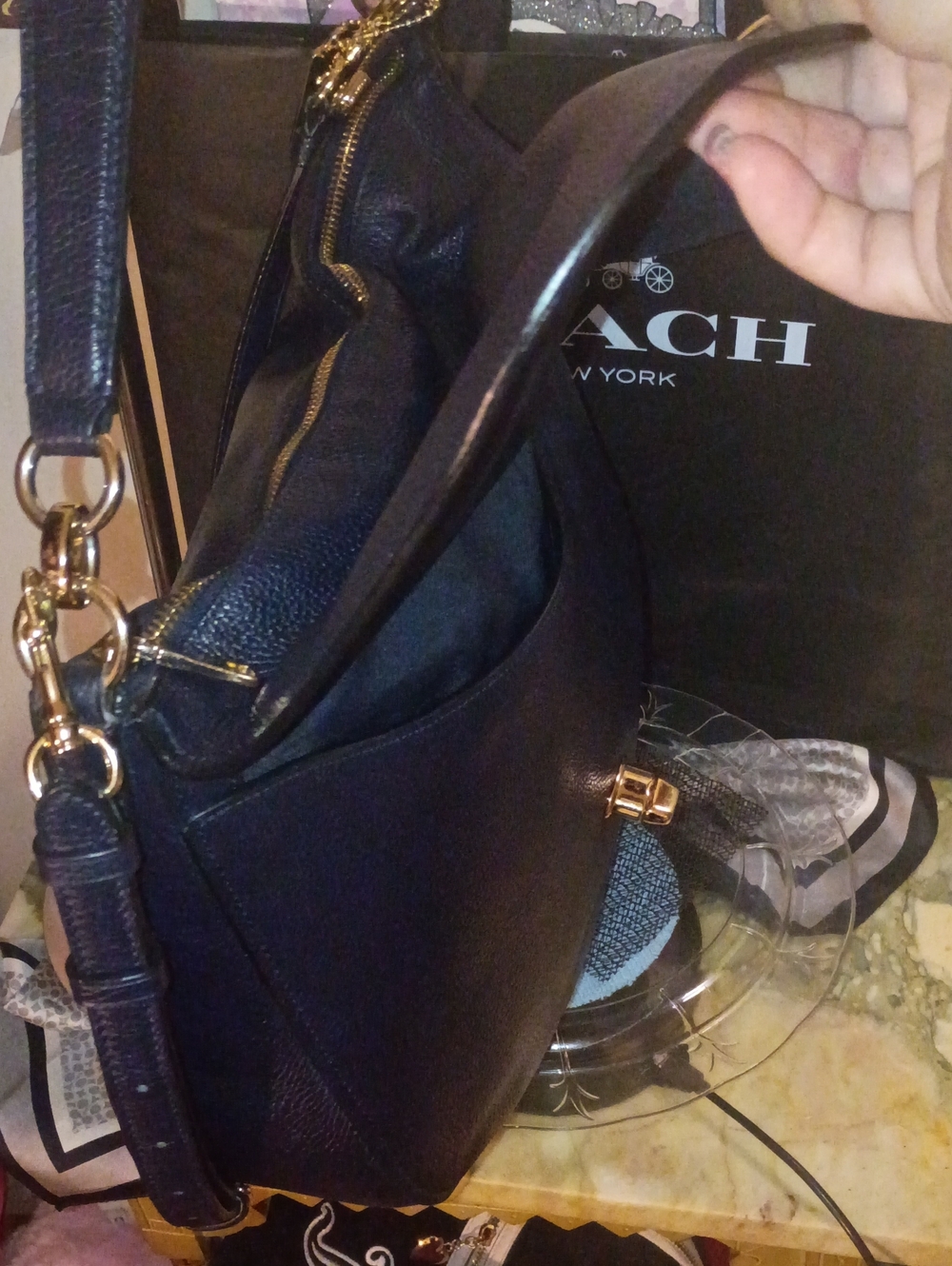 Coach Turn Lock Hobo Bag - Picture 6 of 15